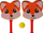 Set raketash shkumë Nicola Toys Fox me top, për kalamaj, shumëngjyrësh