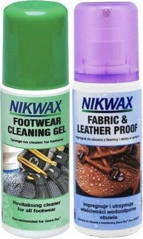Set mirëmbajtje këpucësh Nikwax Fabric Leather Cleaning Gel, 125ml