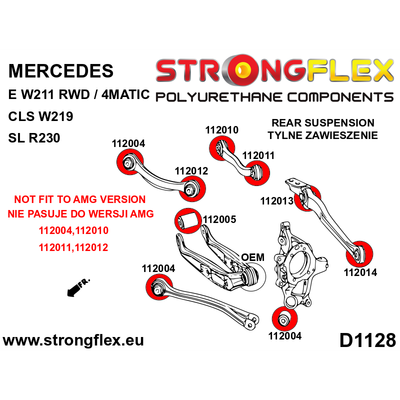 Kit kapak krahu të sipërm përparmë Strongflex 111857A, poliuretan sport, set 2 copë, i verdhë