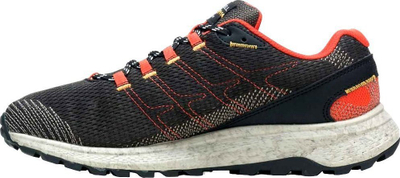 Atlete vrapimi Merrell Fly Strike M J067377, trail running, për burra, gri e errët me portokalli