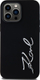 Мобилен заштитен капак Karl Lagerfeld Silicone Metal Script Logo за iPhone 14 Pro Max, силикон, црн