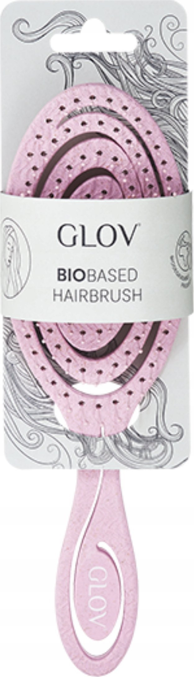 Furçë flokësh GLOV Accessories Biobased, e sheshtë, material biobazë, rozë