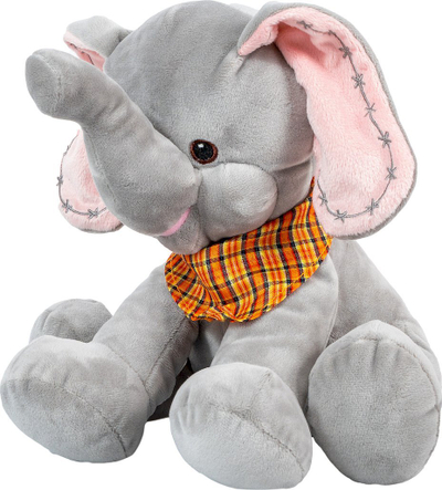 Lodër pelushi Smily Play Elephant, elefant pelushi, gri me rozë