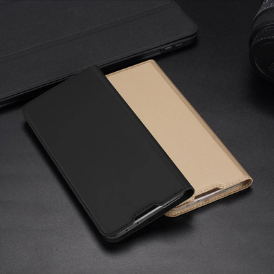 Mbulesë telefoni Dux Ducis Skin Pro Series për Xiaomi 12 Pro, lëkurë PU, me stand dhe xhep kartash, blu e errët