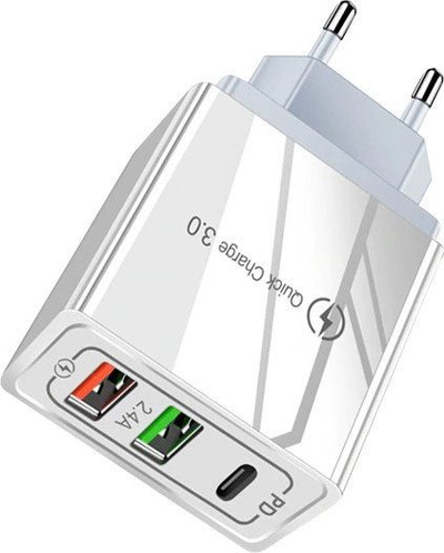 Karikues muri origjinal Quick Charge 3.0, 20W, 2xUSB PD, i bardhë
