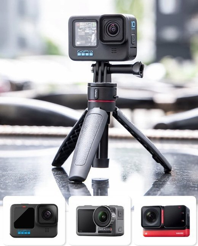 Mini tripod tavoline Ulanzi Tripod Monopod Magnet Go Quick II, për GoPro, magnetik, i zi