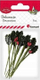 Dekor degëza Titanum Holly Twigs, 1.5 x 3 cm, set me 6 copë, jeshile me të kuqe