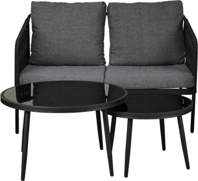 Set mobiljesh kopshti Progarden Mediolan, strukturë çeliku, 5 pjesë, gri