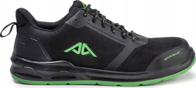 Këpucë pune Active Gear A-RUN Low, S3, numri 42, e zeza me jeshile