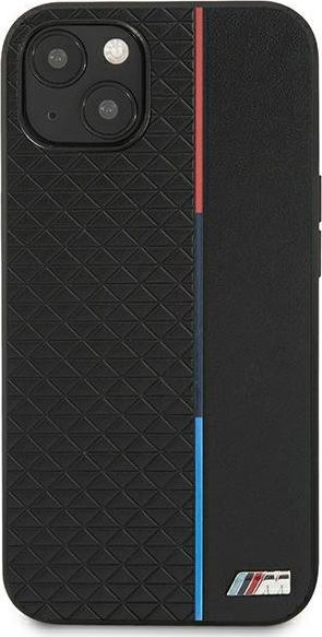 Mbrojtëse telefoni BMW M Collection për iPhone 13, lëkurë PU, e zezë