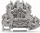 Bllok terminal Wago 2002-2211, 2 nivele, 2.5mm² me diodë, gri