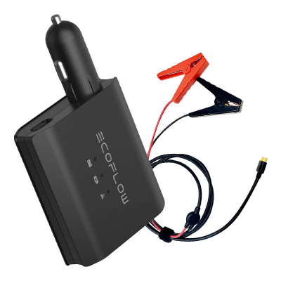 Karikues makine EcoFlow Intelligent Car Charger, hyrje 12V 24V, karikim inteligjent, i zi