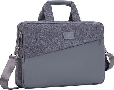 Торба за лаптоп Riva Case 7930, 15.6", еко кожа, сива