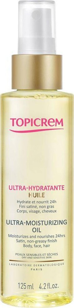 Vaj trupi Topicrem Ultra Moisturizing Oil, 125 ml, për lëkurë të thatë