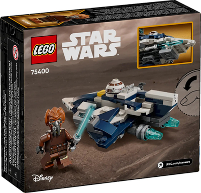 Set lodrash LEGO Star Wars 75400 Plo Koon Jedi Starfighter Microfighter, 89 pjesë, nga 6 vjeç