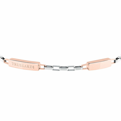 Byzylyk Trussardi T Steel TJAXV36, bicolor, për meshkuj, argjendtë e zezë