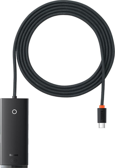HUB USB Type-C Baseus WKQX030501, 4x USB 3.0, kabllo 2m, i zi