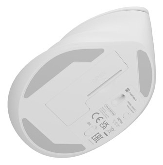 Maus vertikal wireless Natec Crake 2, Bluetooth 5.2, 2400 DPI, i bardhë