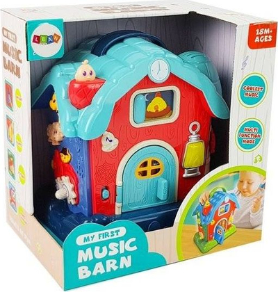 Lodër muzikore Leantoys Musical Barn, edukuese për beba, rozë