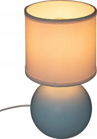 Lampë tavoline Atmosphera Metal Ball, 24.7cm, E14, blu e çelët
