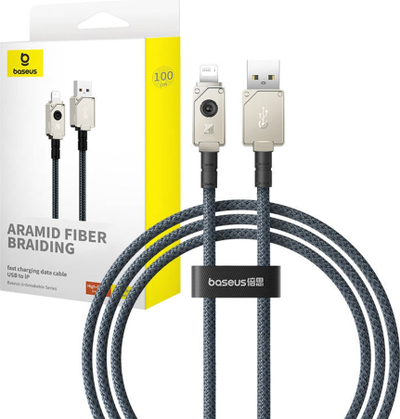Kabllo USB Baseus USB A në Lightning, 1m, 2.4A, e bardhë
