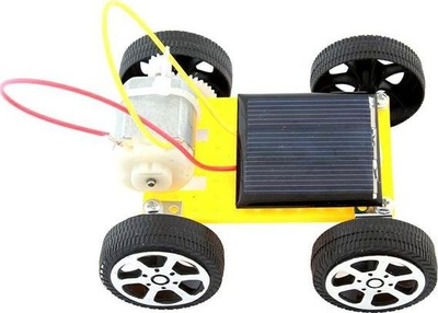 Set lodër DIY makinë diellore STEM, motor elektrik, panel diellor, e verdhë