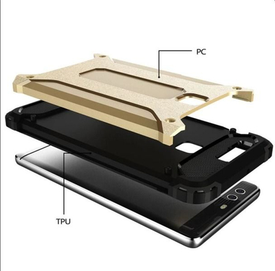 Këllëf armor për telefon Xiaomi Redmi Note 5A Prime, hybrid PC TPU, ngjyrë ari