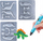 Set forma plastike 3D Dinosaur World, 9 copa, transparente