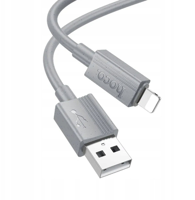 Kabllo USB në Lightning Hoco X107, 1m, 2.4A, gri