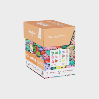 Lodra konstruktuese Marioinex Mini Waffle Pastel, 200 copë, shumëngjyrëshe