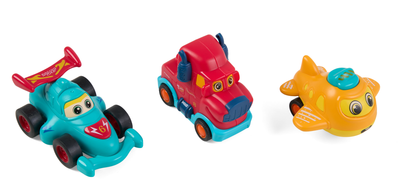 Set lodrash MOMKI, 3 vetura me inercion, modele të ndryshme, shumëngjyrëshe