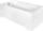 Комплет сет акрилна када Besco Aria 170x70, монтажа со рамка, бела