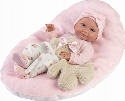 Kukull bebe Llorens Nica, vinil, 40 cm, shumëngjyrëshe