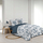 Set shtrati Douceur d'intérieur Roselia Printed, 240 x 220 cm, 100% pambuk, me lule, blu e bardhë