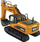 Lodër eskavator me zinxhir H-Toys 1535, me komandë R/C 1:14, 2.4GHz, i verdhë