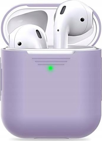 Mbulesë mbrojtëse KeyBudz Podskinz për AirPods, varëse çelsash, gjenerata 1 dhe 2, lejla