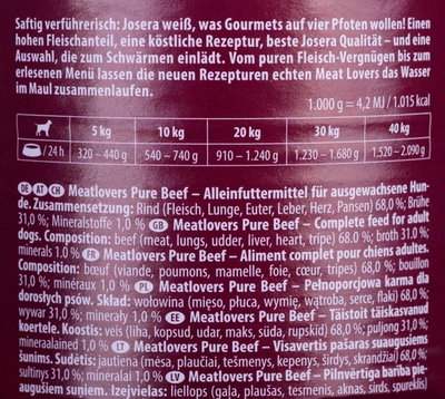 Pure Beef wet food for dogs 400g