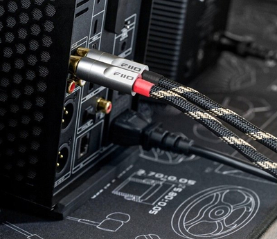Kabllo audio FiiO LR-RCA4, 2RCA në 2RCA, 0.8 m, e zezë