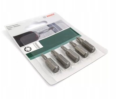Set bitash Bosch 2609255970 Hexalobular C 6.3, 5 copë, metalik
