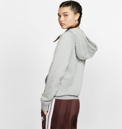 Блуза со капуљача Nike Essentials BV4116, за жени, со кенгур џеб, сива