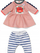 Veshje kukulle Baby Born Dress Jungle, set fustan dhe geta, për kukulla 36 cm, rozë me vija