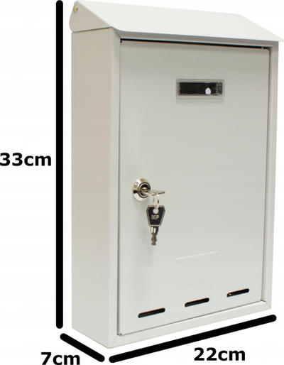 Kuti postare Verotech 3140/1, metal, 33x22x7cm, gri