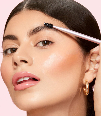 Set furçash për vetulla Real Techniques Brow Styling Set, 3 copë, me mëngë rozë metalike
