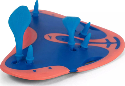 Paddle noti Speedo për gishta, ergonomike, me rripa që rregullohen, blu portokalli
