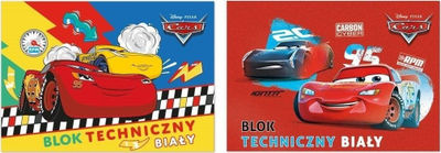 Bllok vizatimi teknik Beniamin A4, 10 fletë, i bardhë, Cars