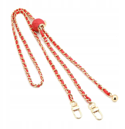 Врвка за телефон Chain Lanyard With Glamour Handle, универзална до 80mm, црвена