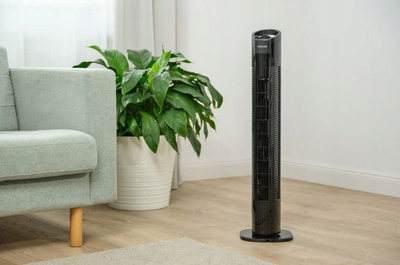 Ventilator kolonë digjital 31”, me telekomandë, ngjyrë e zezë
