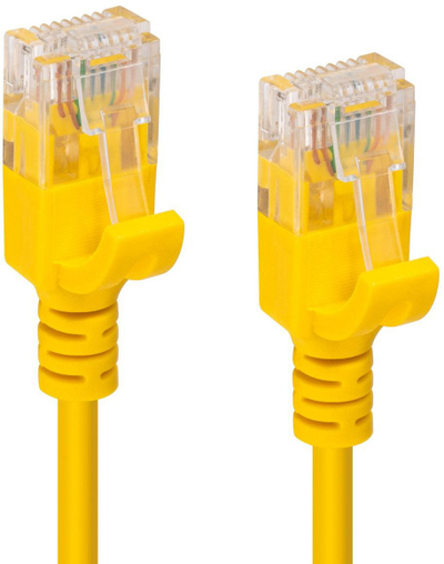 Kabllo rrjeti Microconnect V-UTP6A0015Y SLIM, Cat6a, 0.15m, e verdhë