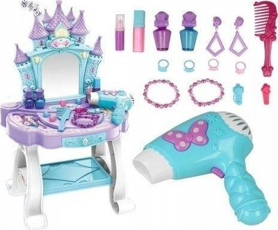 Tavolinë grimi lodër Maksik Dressing Table, me pasqyrë dhe aksesorë, shumëngjyrëshe