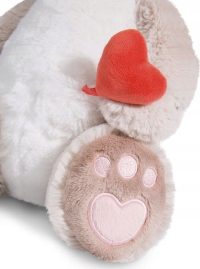 Loje pelushi NICI Cat Fluffy 49409, 35cm, koleksioni Love Classic, gri me të bardhë